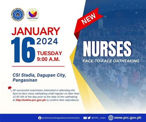 nursing oath taking 2024 baguio city|PRC sets F2F oathtaking of new nurses, engineers, technicians.